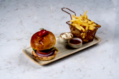 Sirloin Burger with French Fries